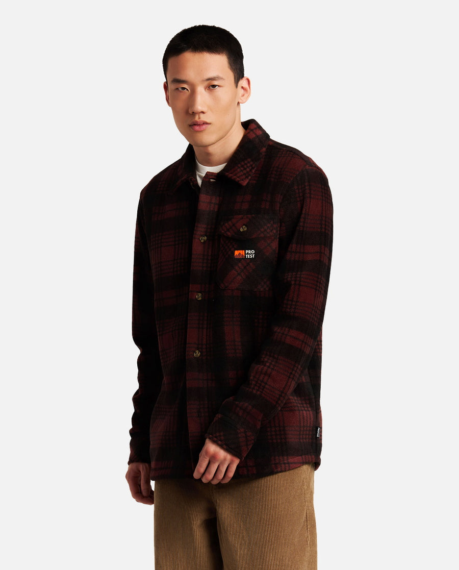 Chemise Homme M Jacob Outdoor Shirt Protest Rouge