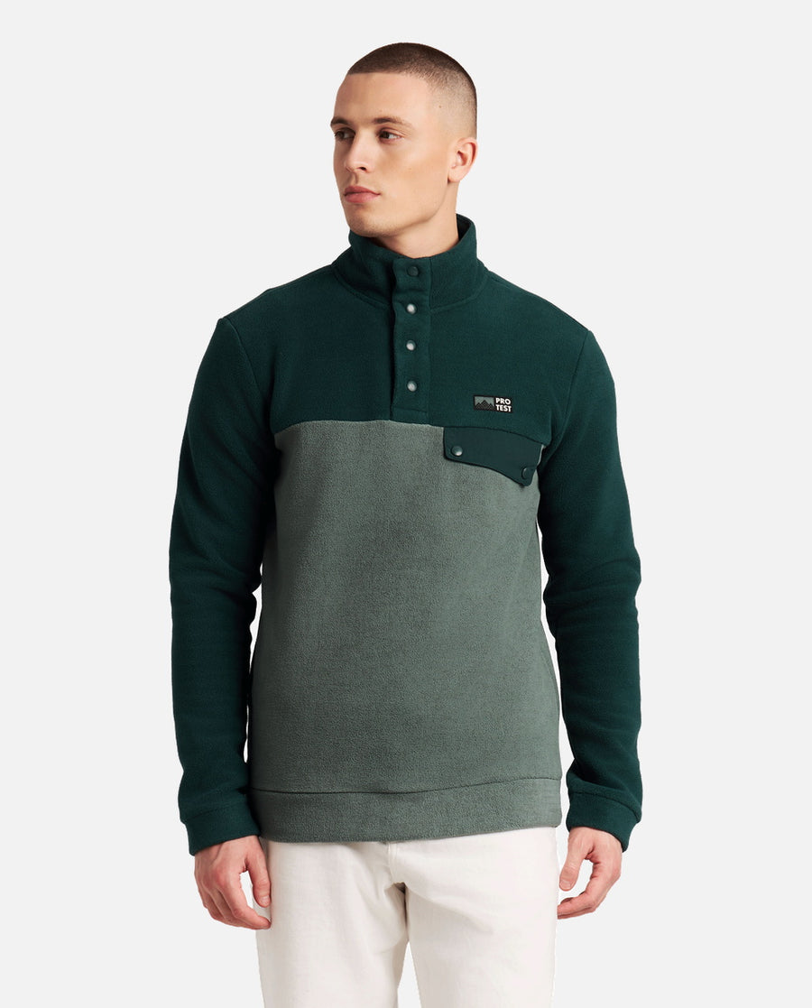 Sweat Homme M Wigland Outdoor 1/4 Butt Top Protest Vert