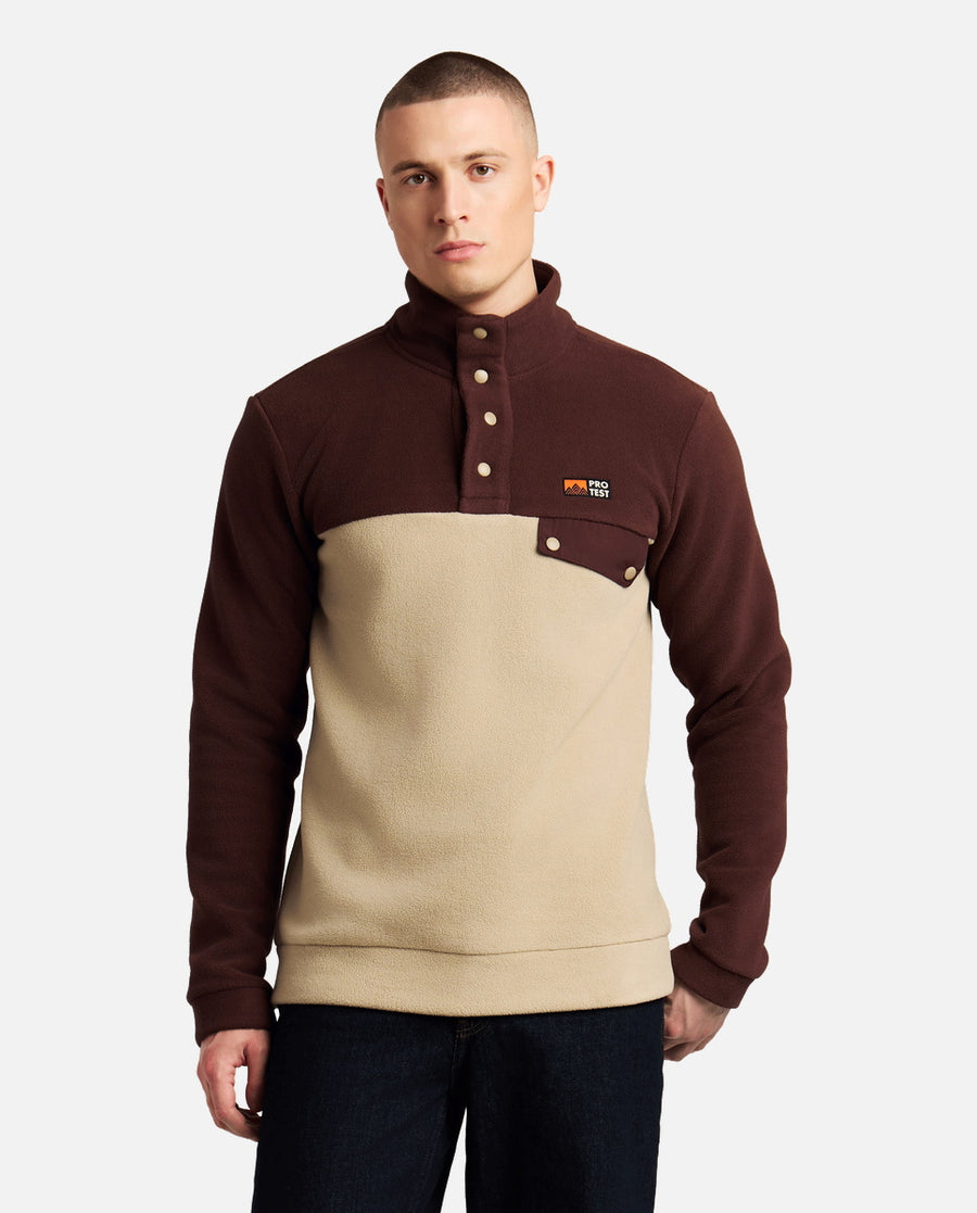 Sweat Homme M Wigland Outdoor 1/4 Butt Top Protest Marron