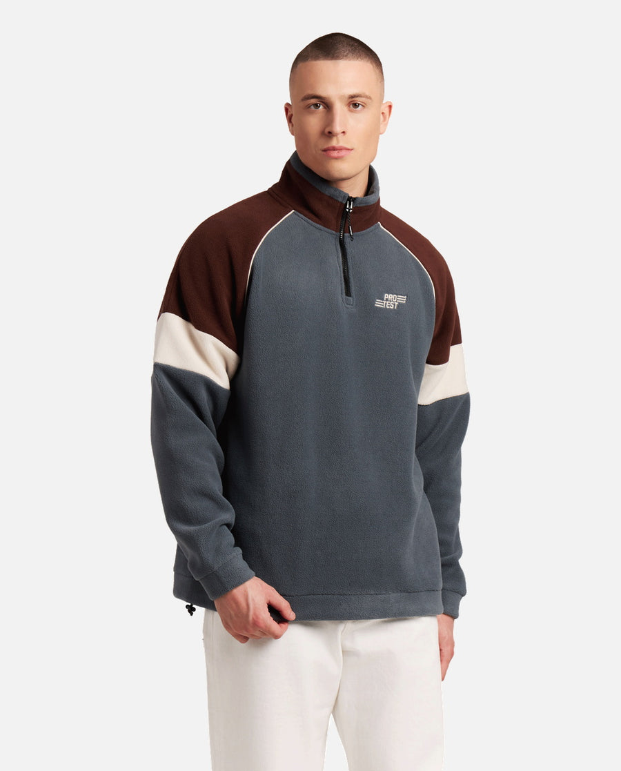 Sweat Homme M Elmar Outdoor 1/4 Zip Top Protest Gris