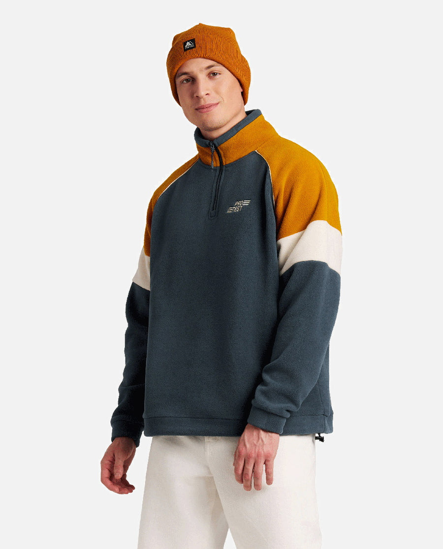 Sweat Homme M Elmar Outdoor 1/4 Zip Top Protest Bleu