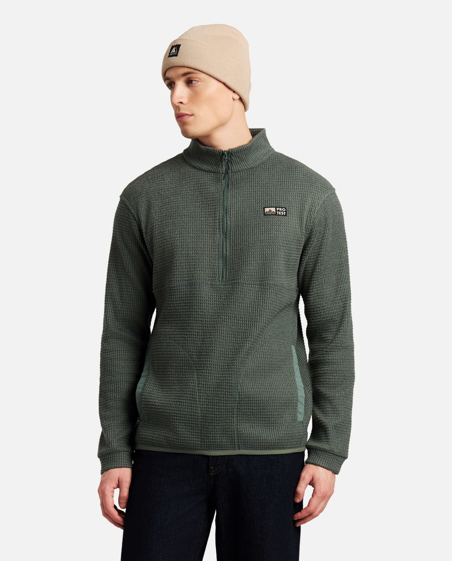 Sweat Homme M Alive Outdoor 1/4 Zip Top Protest Vert