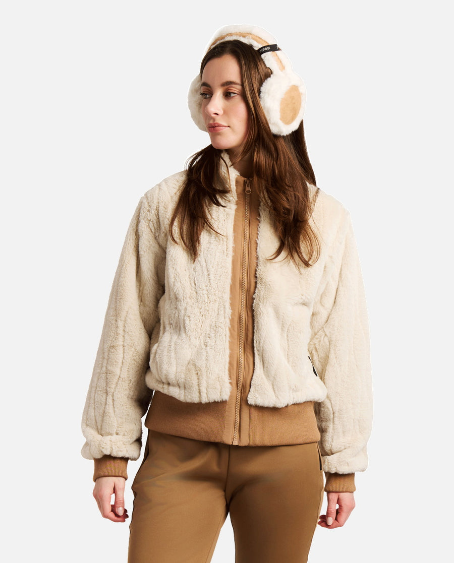Sweat Femme W Flowy Outdoor Full Zip Top Protest Blanc