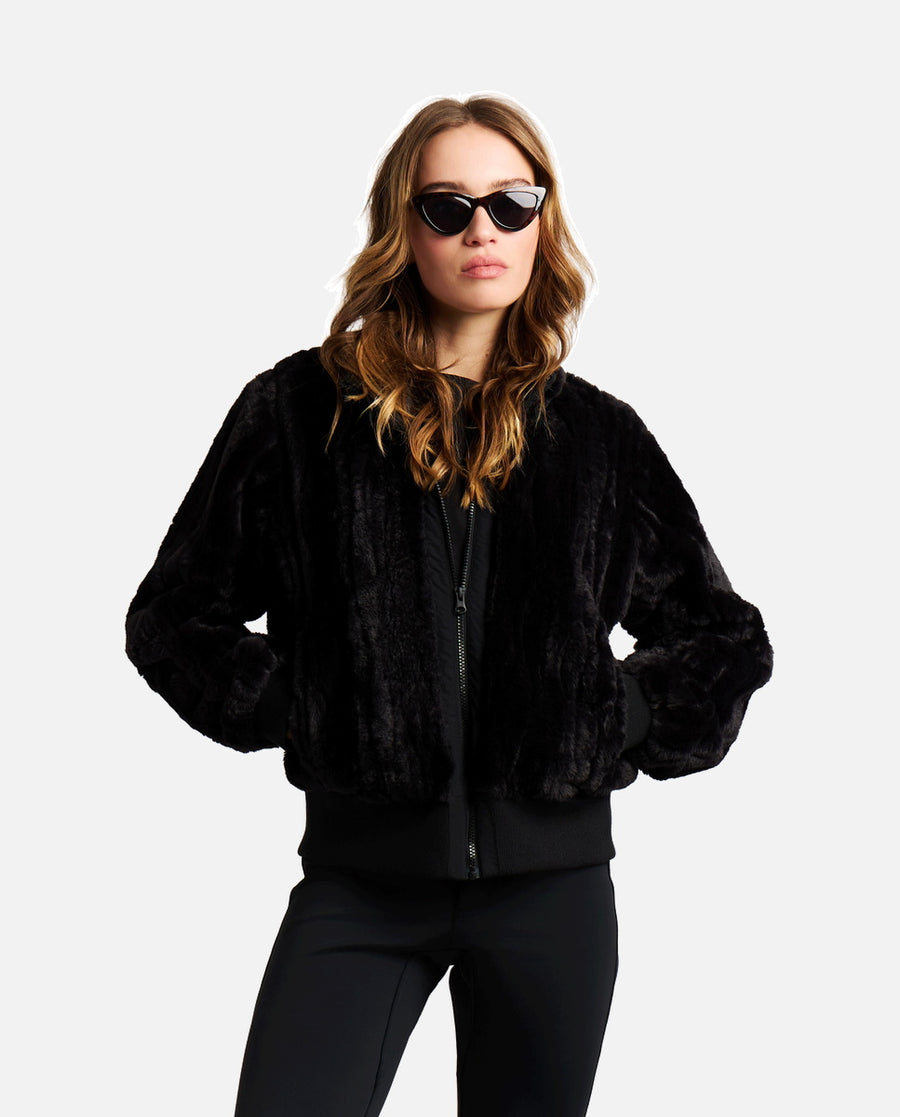 Sweat Femme W Flowy Outdoor Full Zip Top Protest Noir