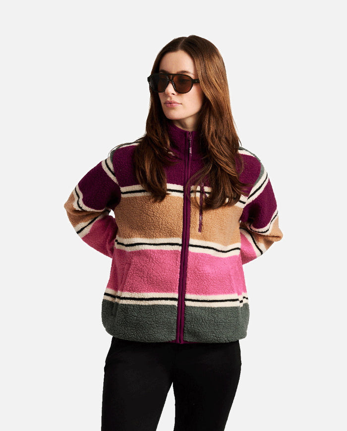 Sweat Femme W Wiba Full Zip Top Protest Vert
