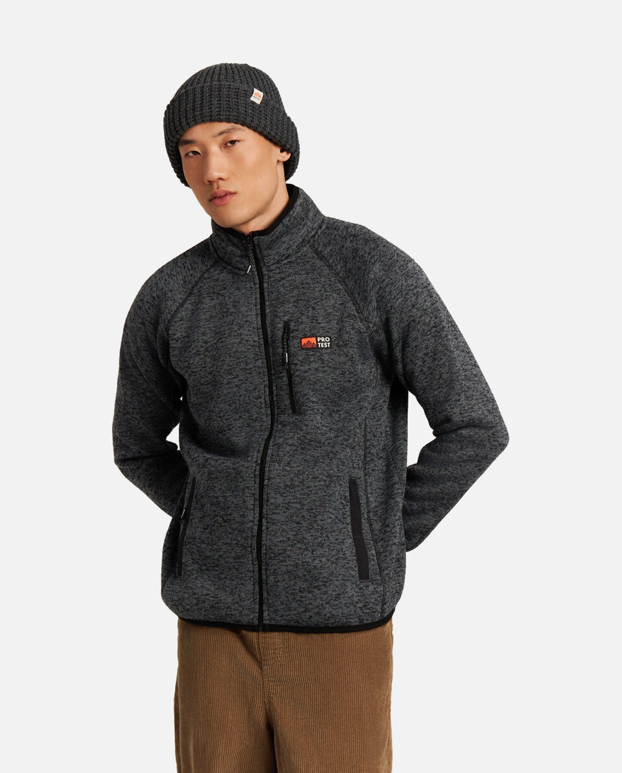 Sweat Homme M Mano Outdoor Full Zip Top Protest Gris