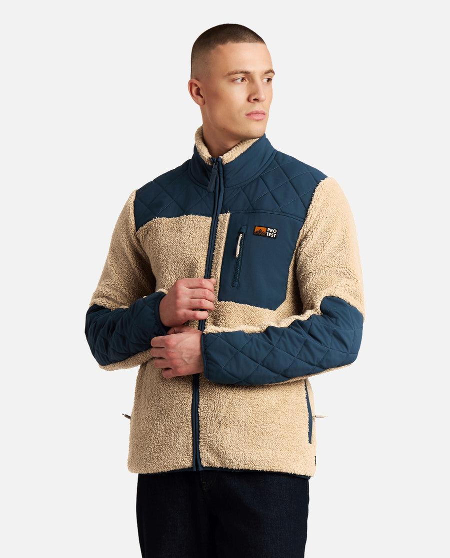 Sweat Homme M Longton Outdoor Full Zip Top Protest Marron
