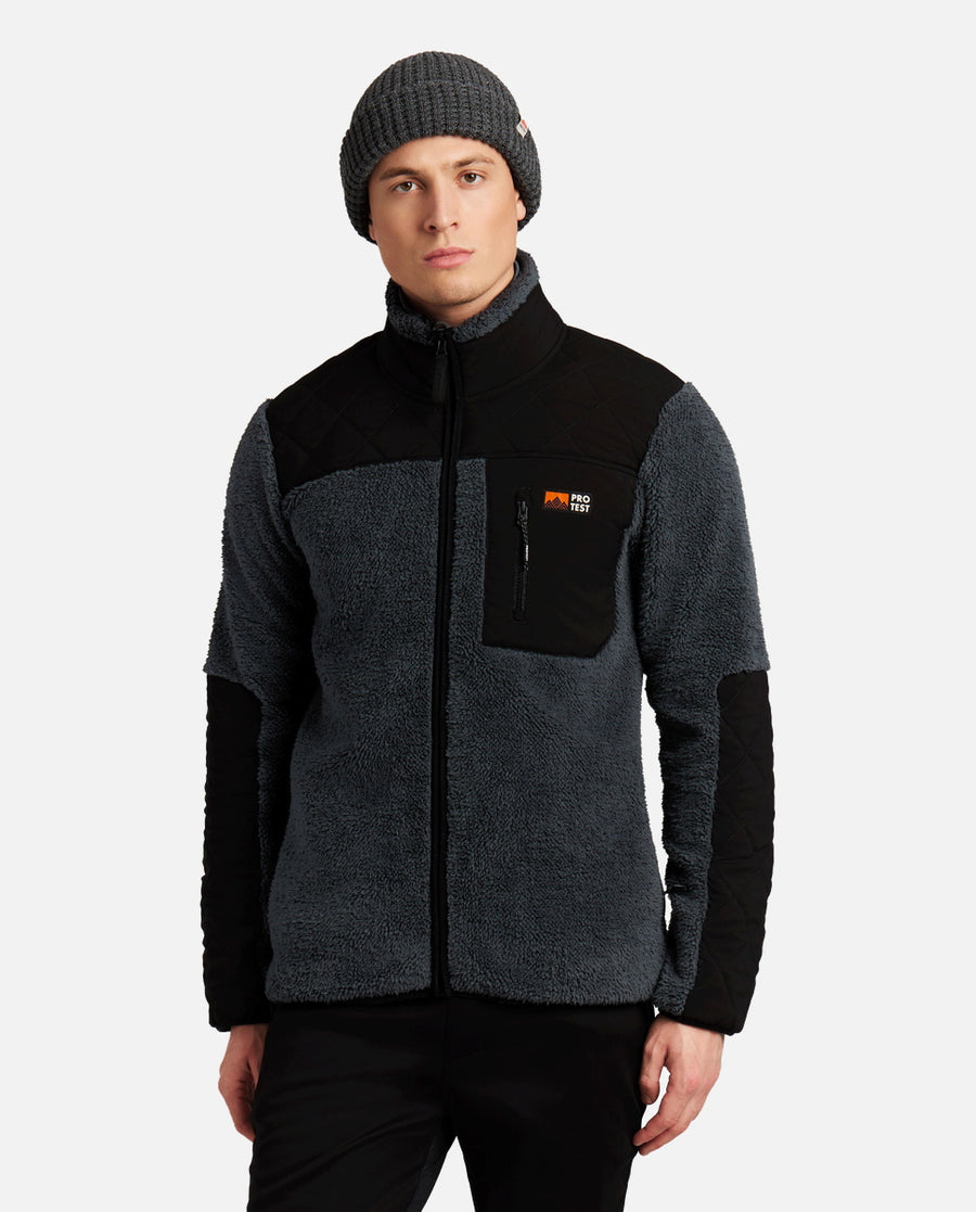 Sweat Homme M Longton Outdoor Full Zip Top Protest Gris