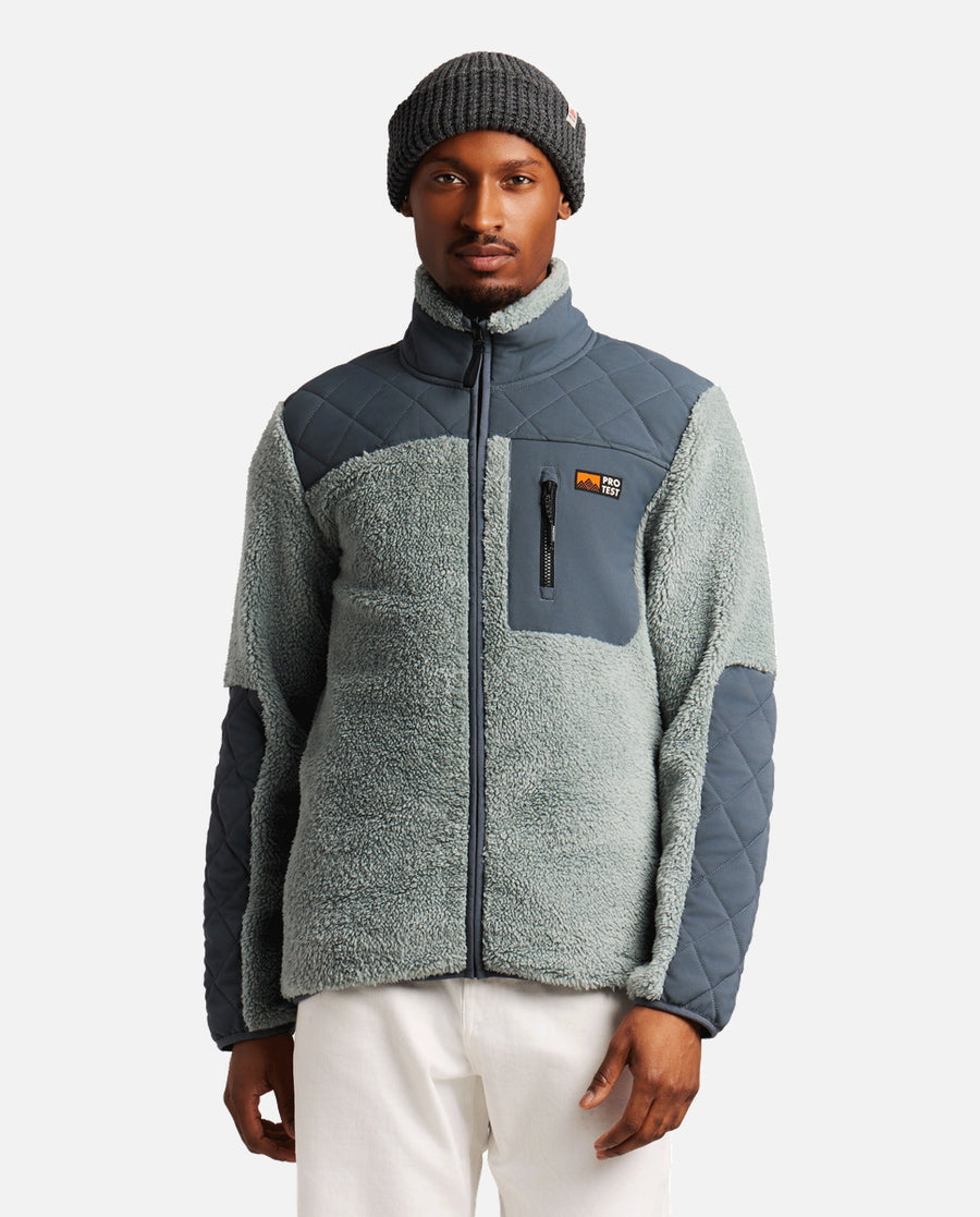 Sweat Homme M Longton Outdoor Full Zip Top Protest Gris