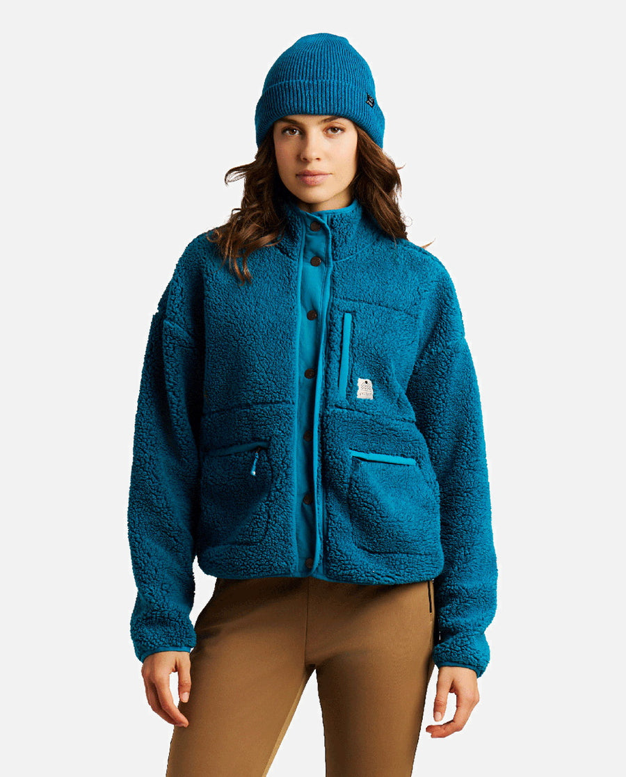 Polaire Femme W Lux Outdoor Fullziptop Protest Bleu