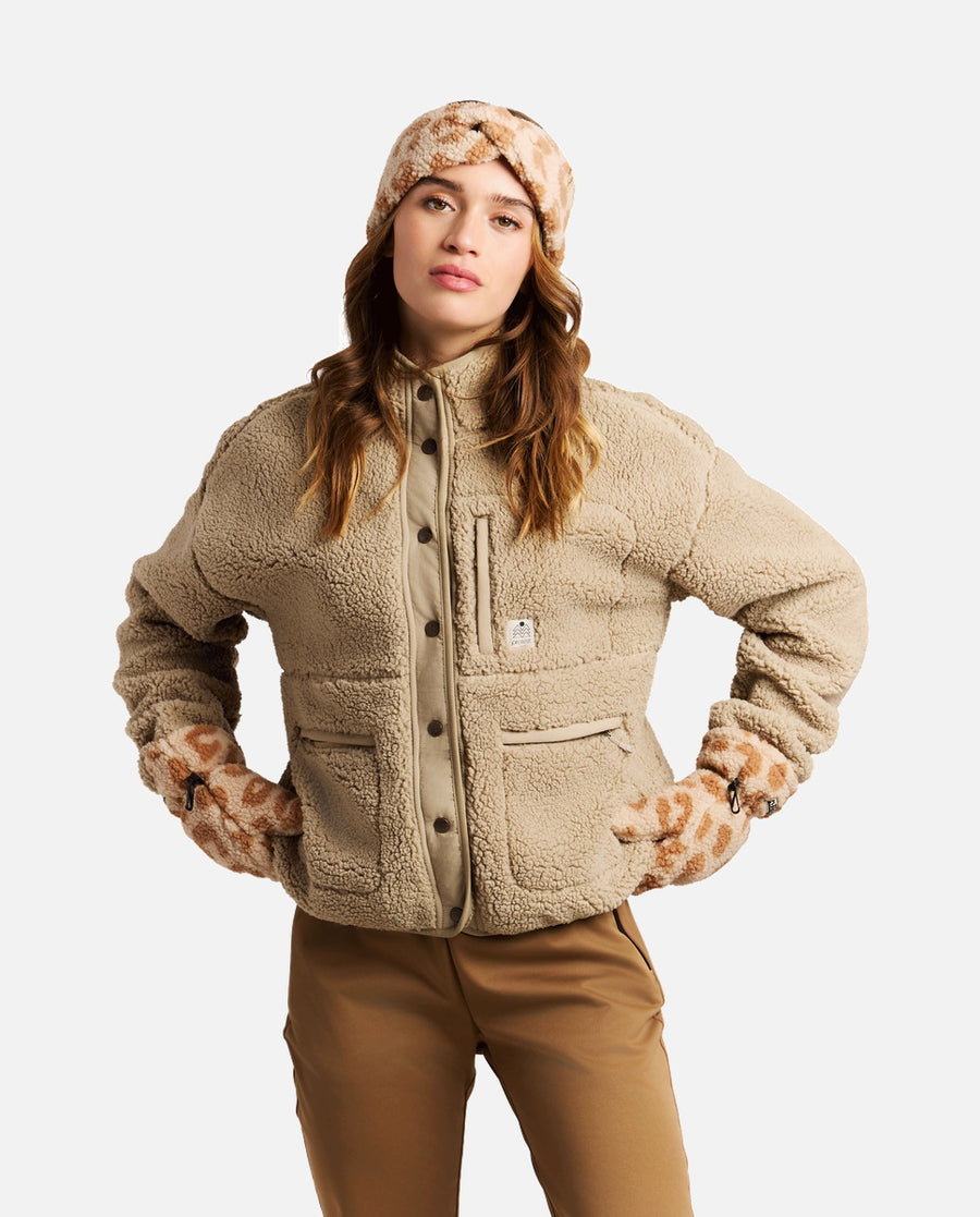 Polaire Femme W Lux Outdoor Fullziptop Protest Marron