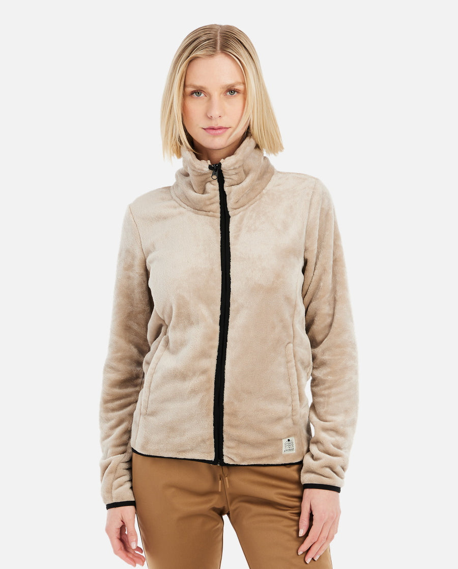 Polaire femme Prtvance Outdoor Fullziptop Protest marron
